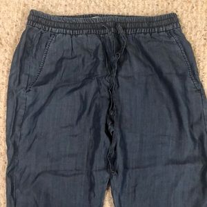 Chambray denim drawstring size large Gap